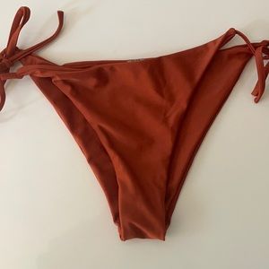 brown shein tie bikini bottoms small
